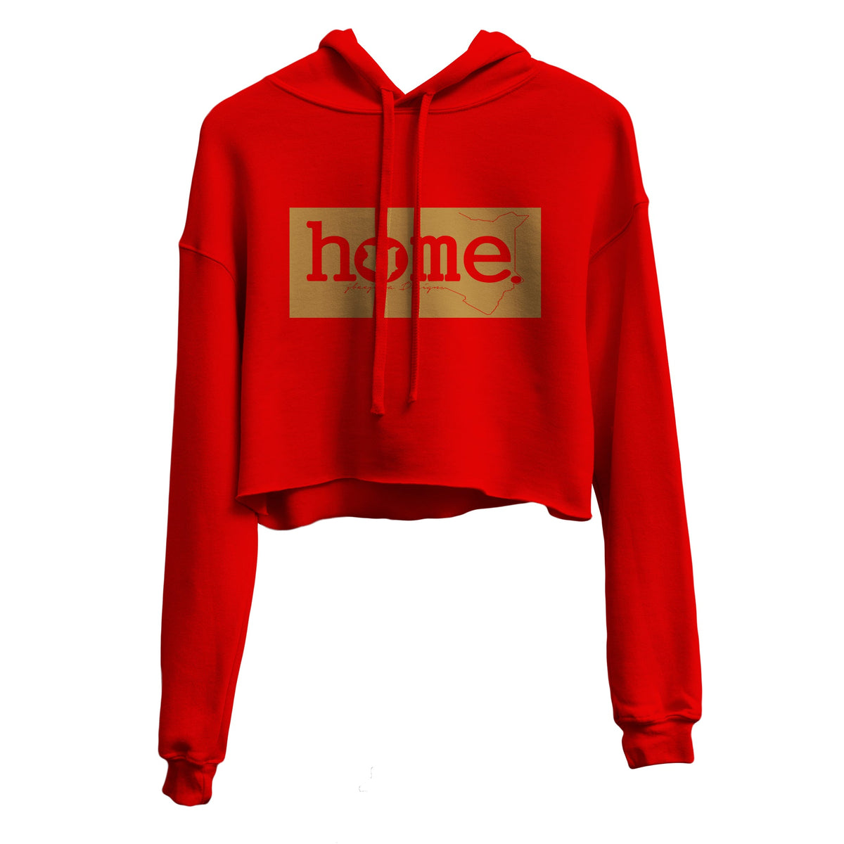 Cropped Hoodie - Red (Heavy Velvet Fabric)