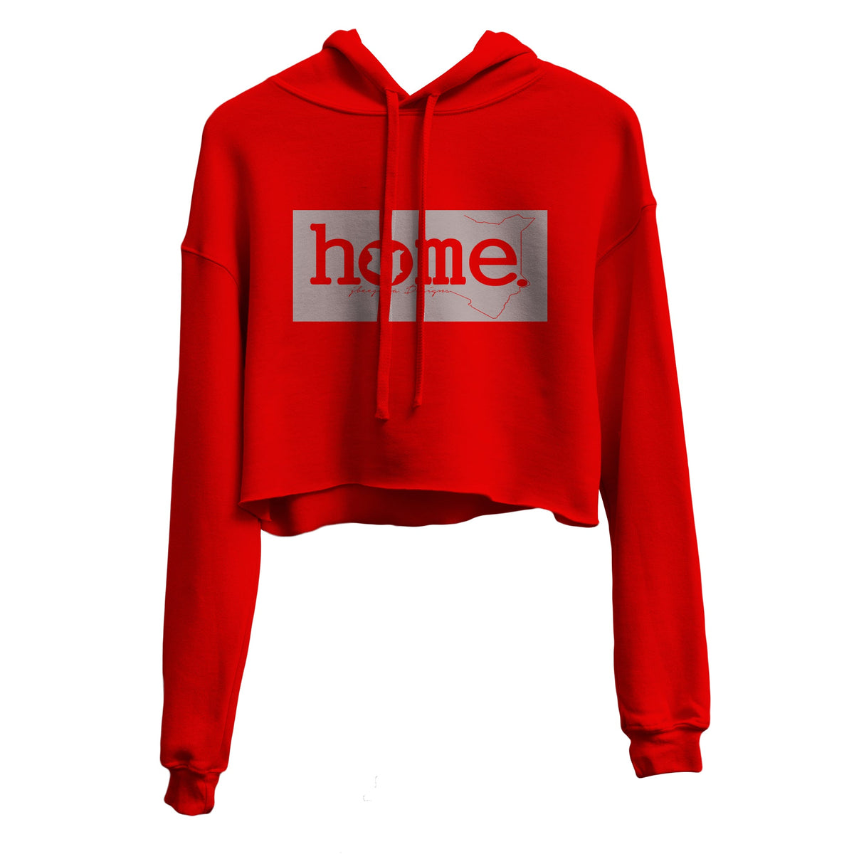 Cropped Hoodie - Red (Heavy Velvet Fabric)