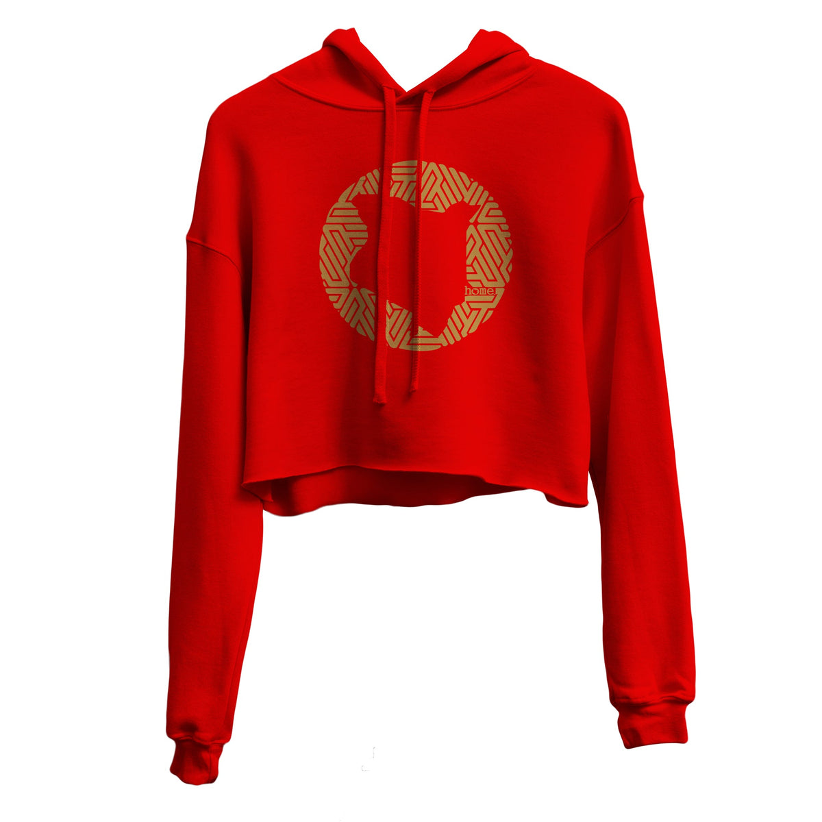 Cropped Hoodie - Red (Heavy Velvet Fabric)