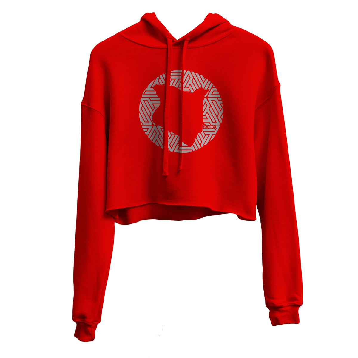 Cropped Hoodie - Red (Heavy Velvet Fabric)
