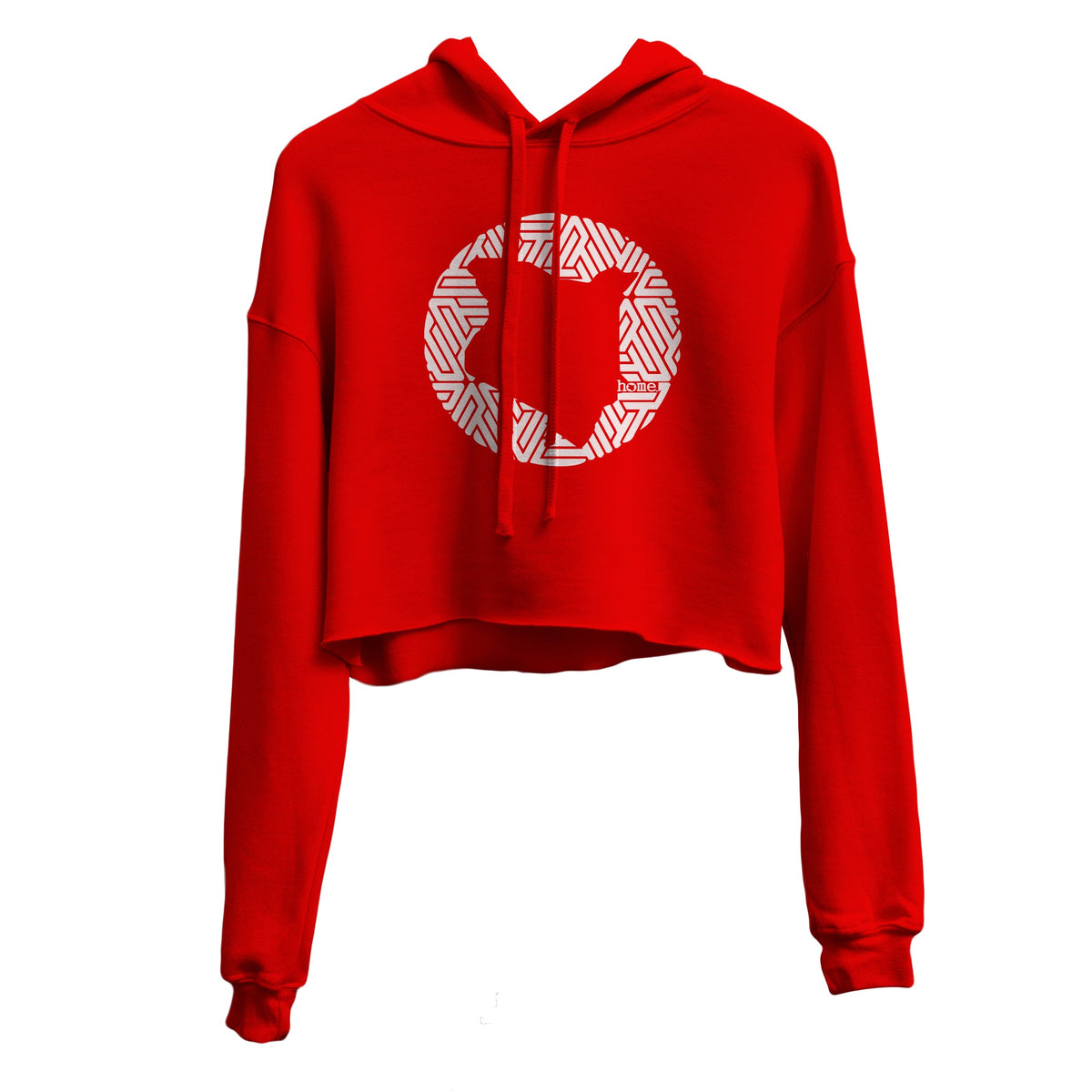 Cropped Hoodie - Red (Heavy Velvet Fabric)