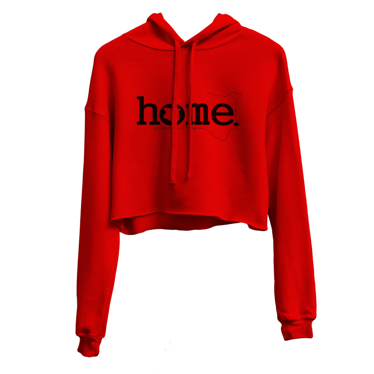 Cropped Hoodie - Red (Heavy Velvet Fabric)