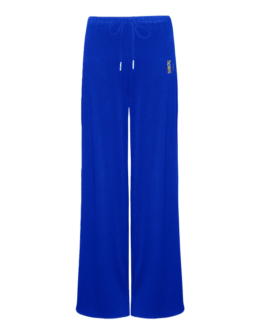 Womens Ribbed Cosy Pants - Royal Blue
