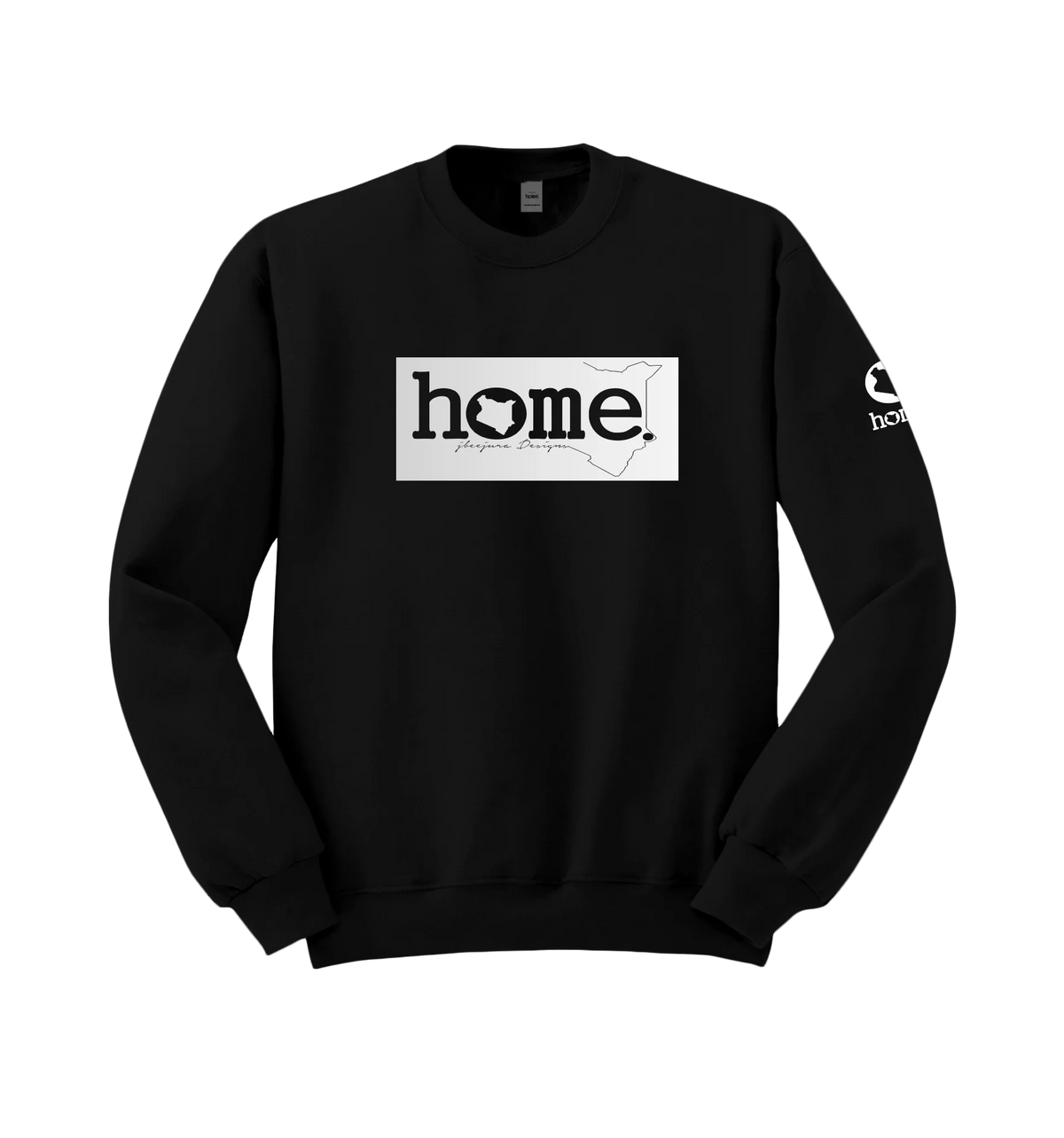 home_254 BLACK SWEATSHIRT (NUVETRA™ HEAVY) WITH A SILVER CLASSIC PRINT