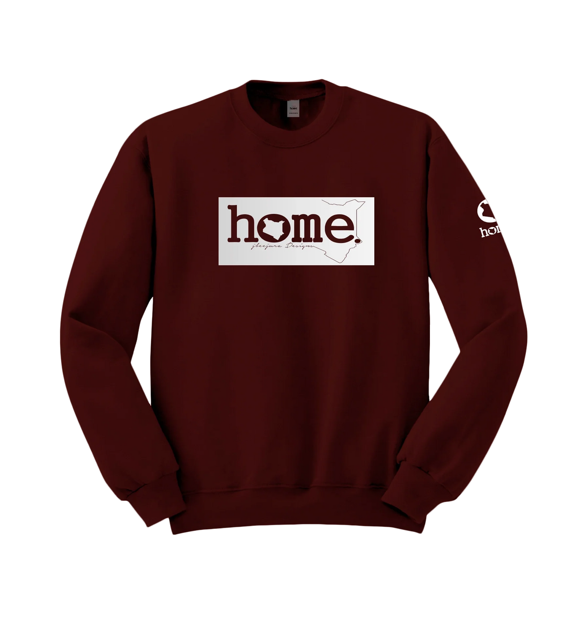 home_254 MAROON SWEATSHIRT (MID-HEAVY FABRIC) WITH A SILVER CPRINT