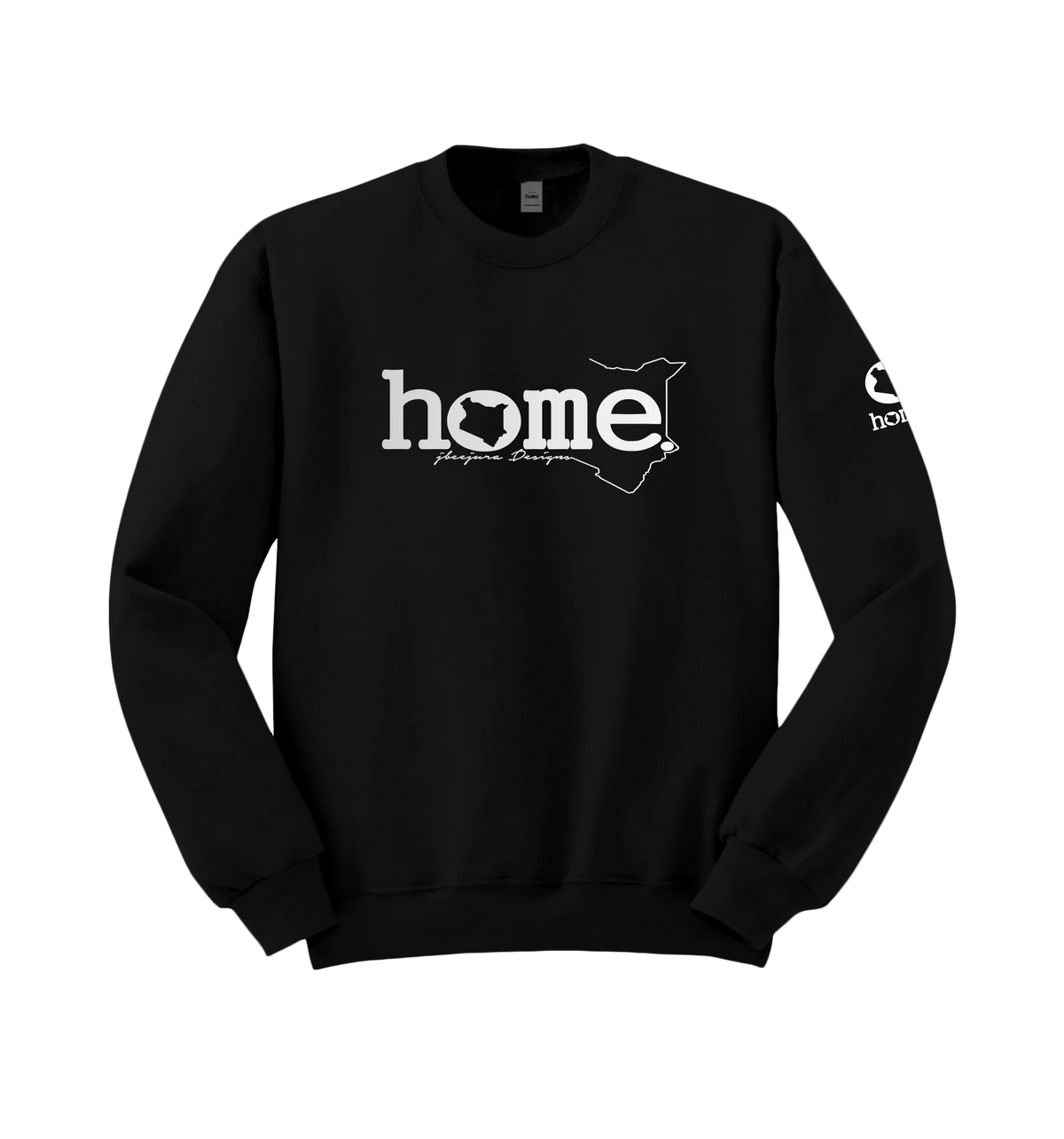 home_254 BLACK SWEATSHIRT (NUVETRA™ HEAVY) WITH A SILVER CLASSIC WORDS PRINT