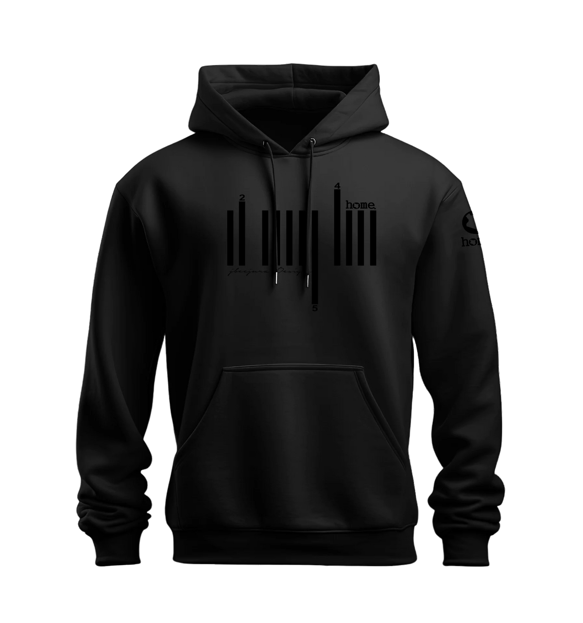 home_254 NUVETRA™ HOODIE WITH A BLACK BARS PRINT 