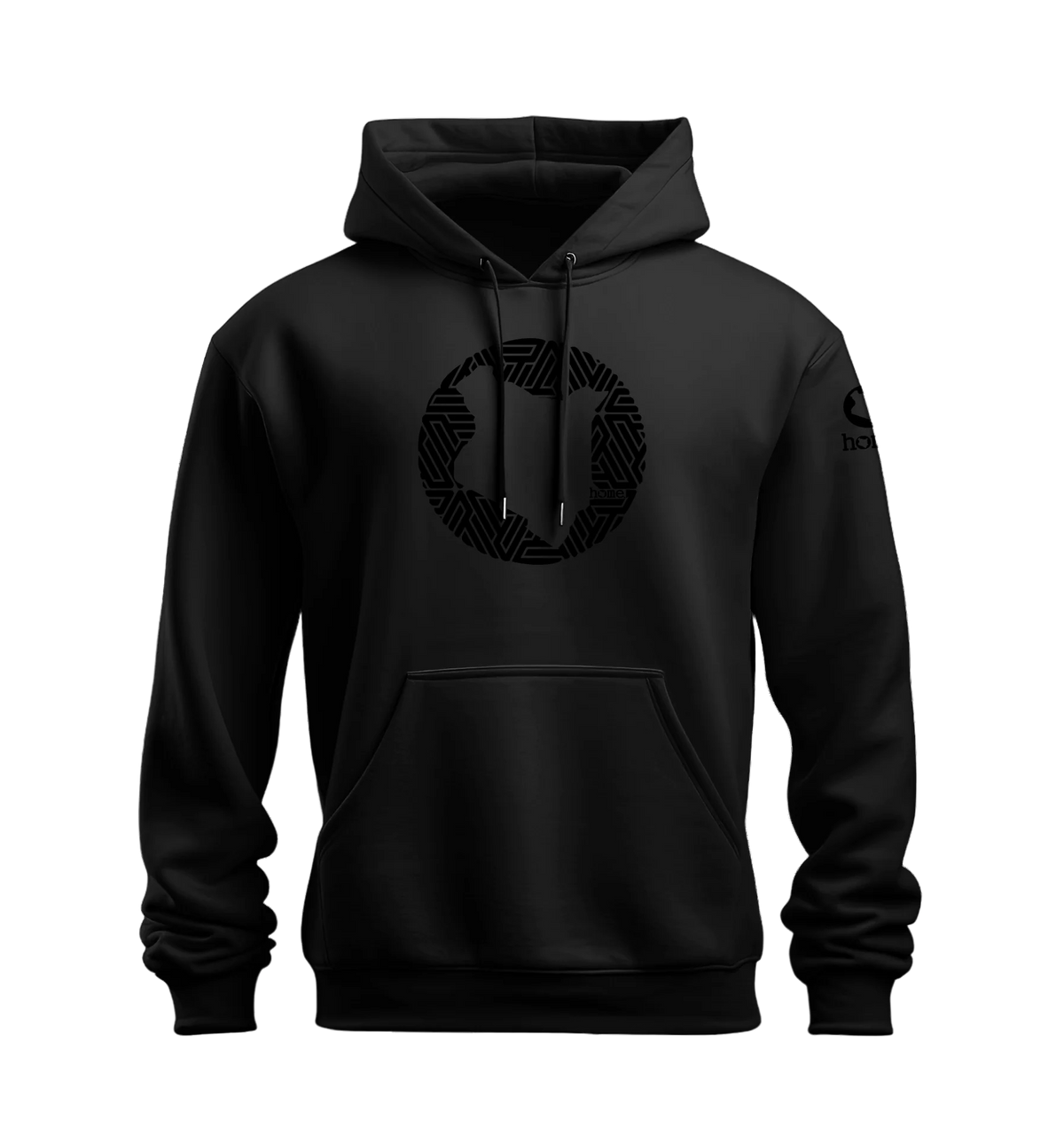 home_254 NUVETRA™ HOODIE WITH A BLACK MAP PRINT 