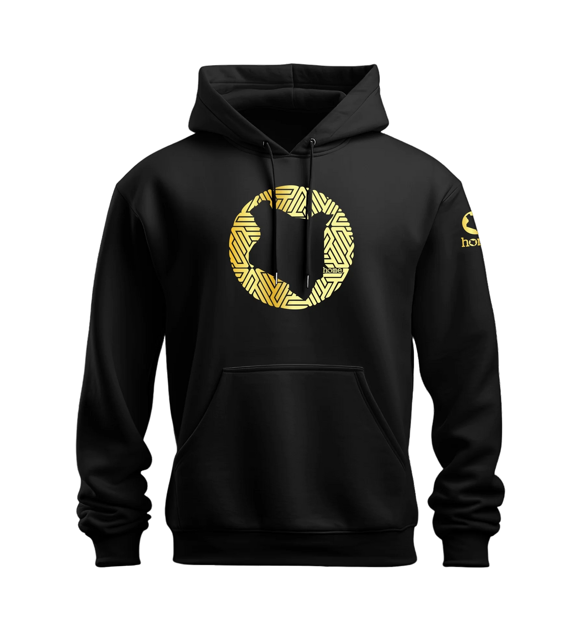 home_254 NUVETRA™ HOODIE WITH A GOLD MAP PRINT 