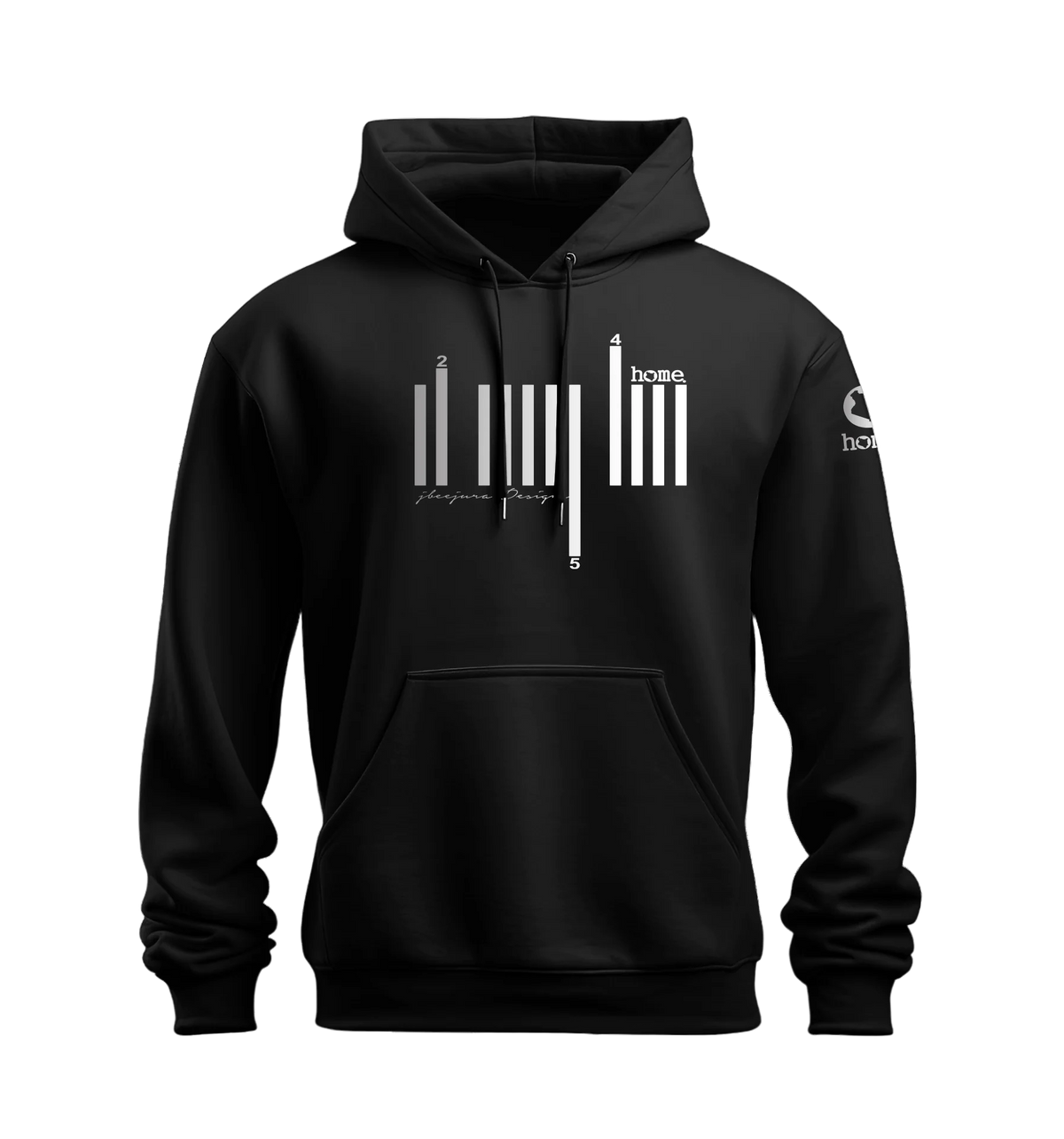 home_254 NUVETRA™ HOODIE WITH A SILVER BARS PRINT 
