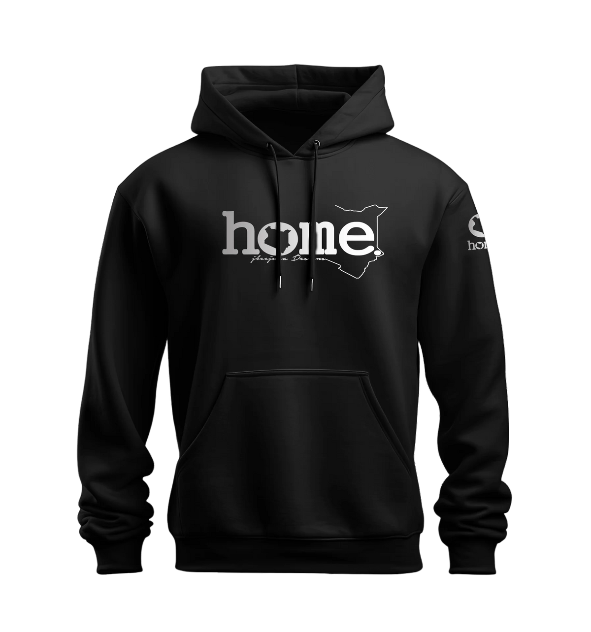 home_254 NUVETRA™ HOODIE WITH A SILVER CLASSIC WORDS PRINT 