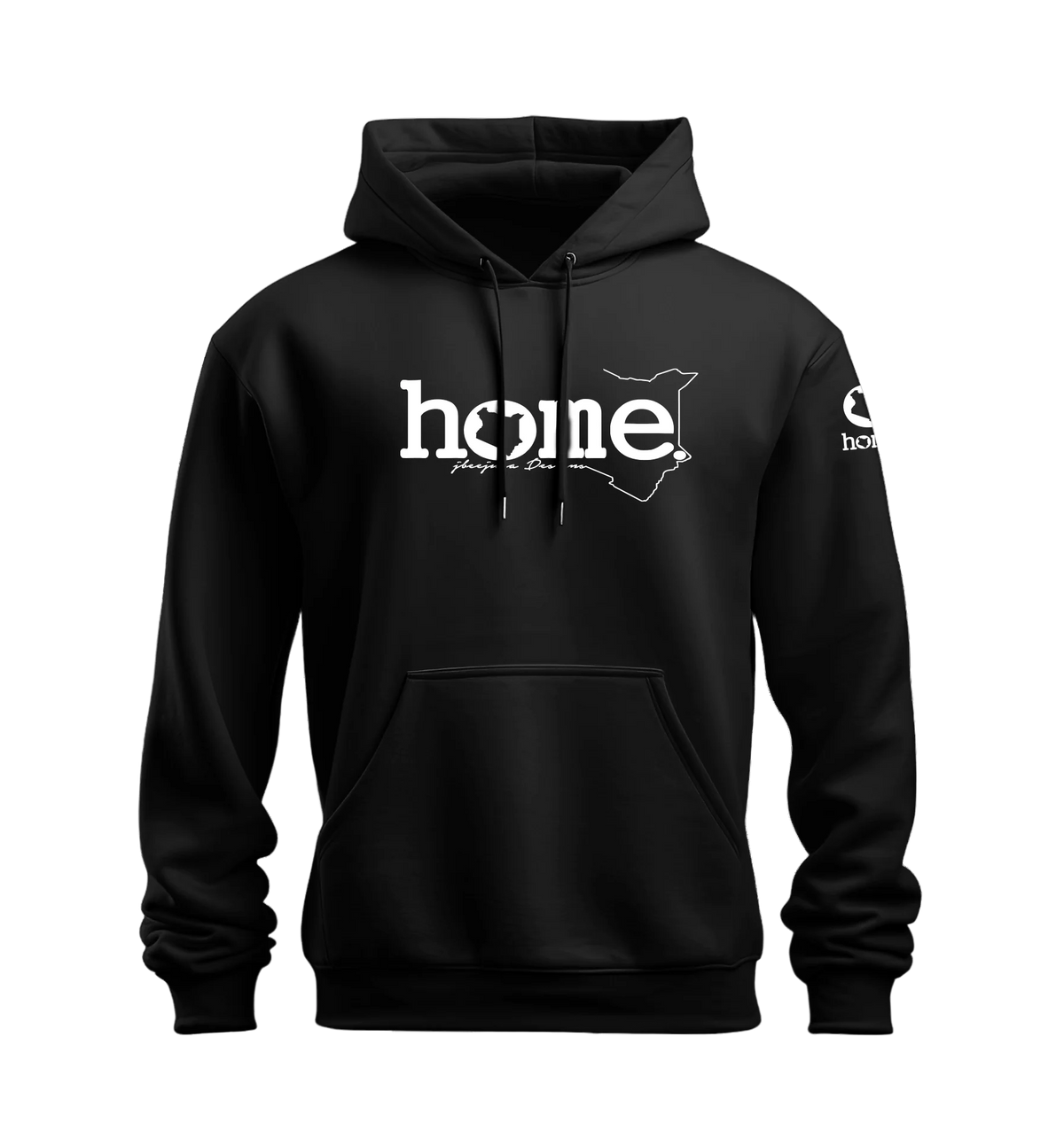 home_254 NUVETRA™ HOODIE WITH A WHITE CLASSIC WORDS PRINT 
