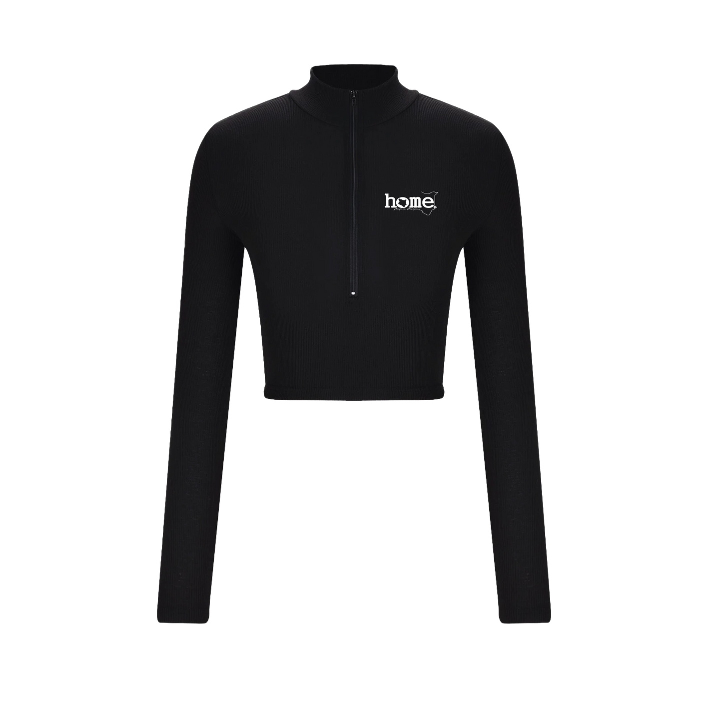 Plain Long Sleeve Zipped Aria Top