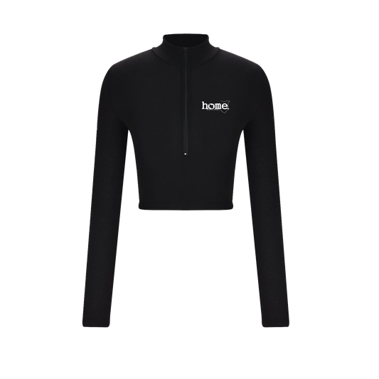 Plain Long Sleeve Zipped Aria Top