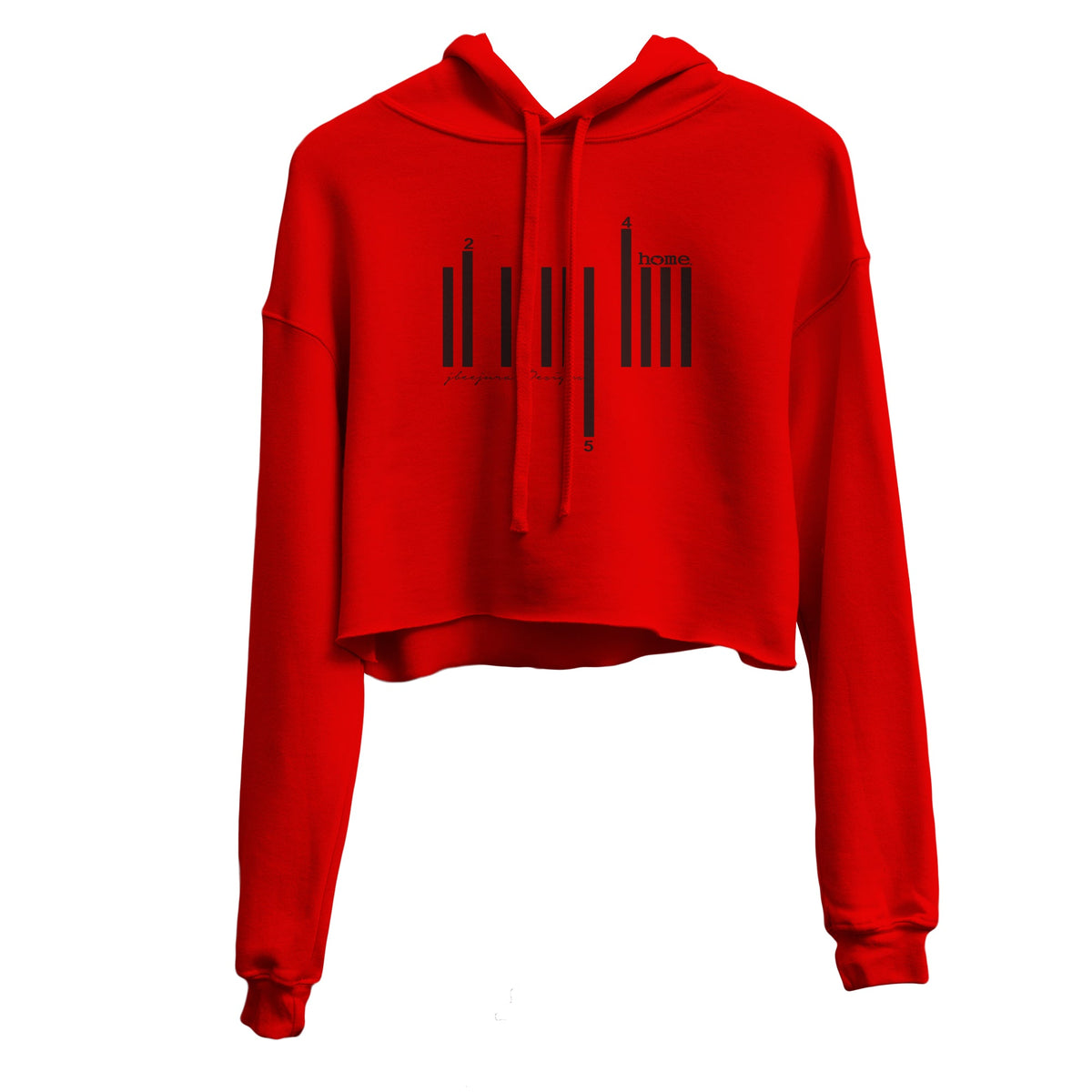Cropped Hoodie - Red (Heavy Velvet Fabric)