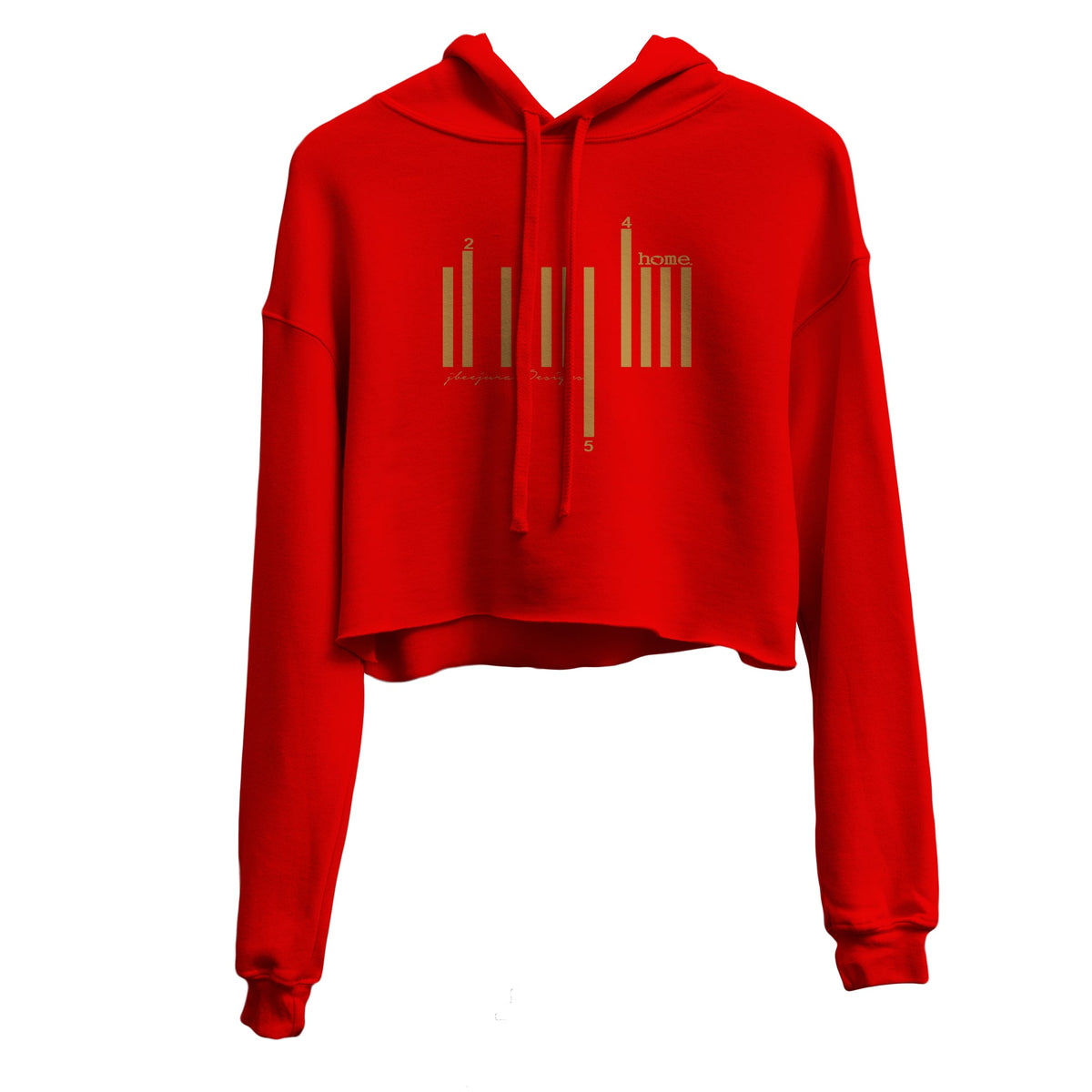 Cropped Hoodie - Red (Heavy Velvet Fabric)